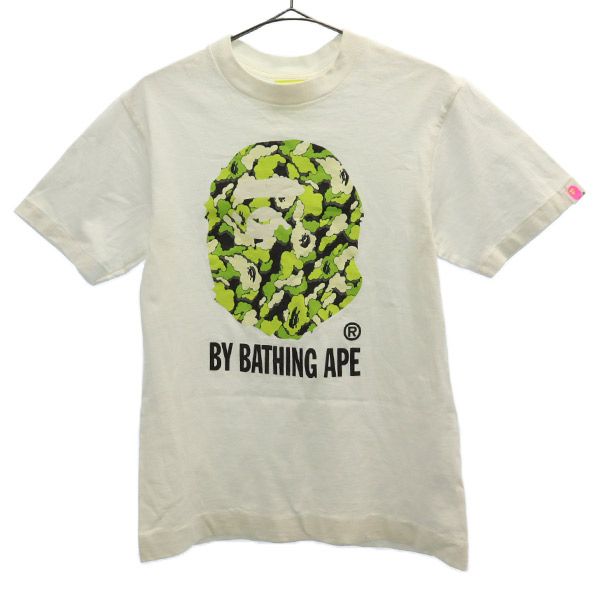 A BATHING APE アベイシングエイプ プリント 半袖 Tシャツ XS ホワイト メンズ