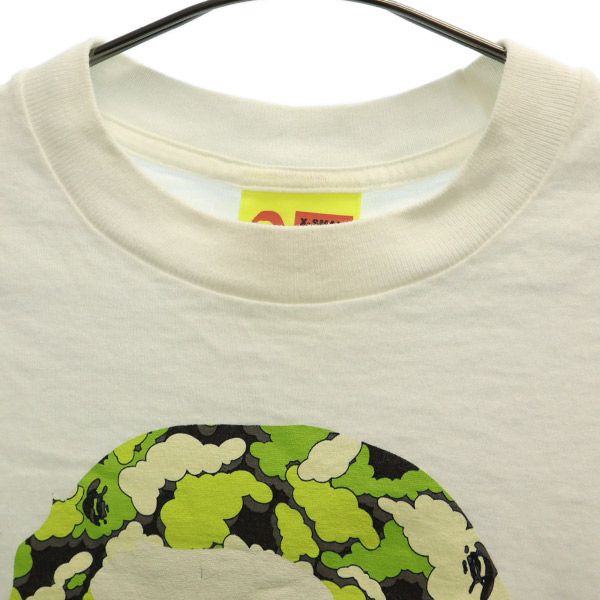 A BATHING APE アベイシングエイプ プリント 半袖 Tシャツ XS ホワイト メンズ