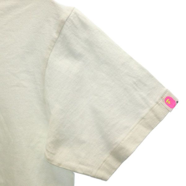 A BATHING APE アベイシングエイプ プリント 半袖 Tシャツ XS ホワイト メンズ