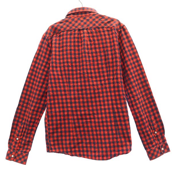 GOLDEN GOOSE DELUXE BRAVO ゴールデン グース デラックス チェック 長袖 シャツ M レッド×ブラック メンズ