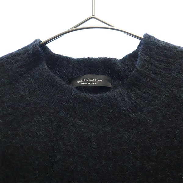 ROBERTO COLLINA ロベルトコリーナ イタリア製 長袖 ニット ネイビー系 セーター レディース