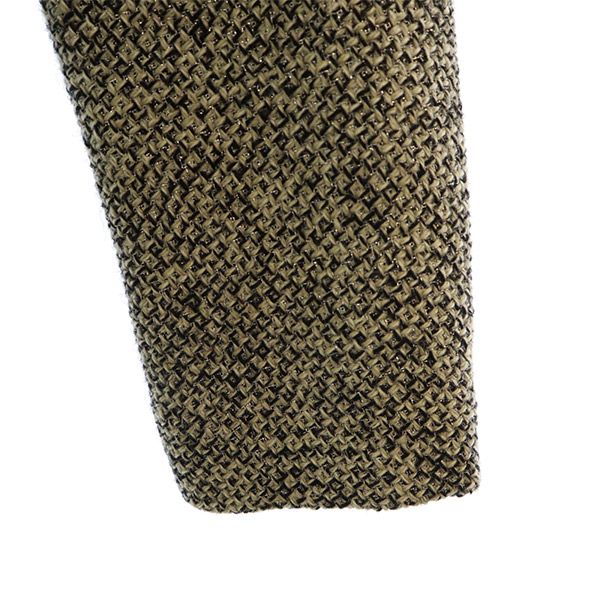 Brooks Brothers ブルックスブラザーズ ウールブレンド 総柄 ノーカラージャケット 4 ホワイト×ブラック レディース