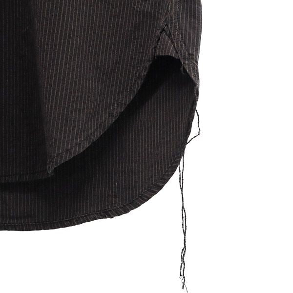 LOST CONTROL ロストコントロール ワンポイントロゴ刺繍 長袖 シャツ 2 グレー系 メンズ