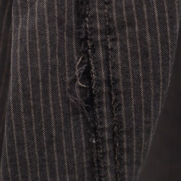 LOST CONTROL ロストコントロール ワンポイントロゴ刺繍 長袖 シャツ 2 グレー系 メンズ