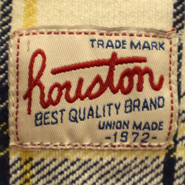 HOUSTON ヒューストン チェック柄 長袖 シャツ FREE ホワイト×ネイビーー レディース