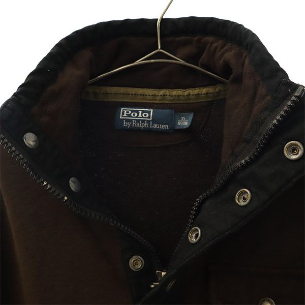 Polo by Ralph Lauren ポロバイラルフローレン 長袖 ハーフボタン スウェット トレーナー XS ブラウン メンズ