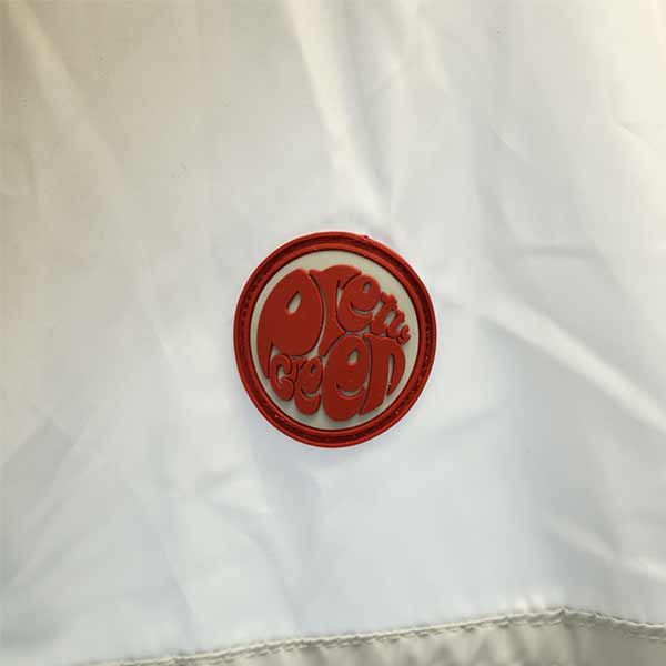 Pretty Green プリティーグリーン ワンポイントワッペン柄 ジップジャケット S グレー ウインドブレーカー パーカー メンズ