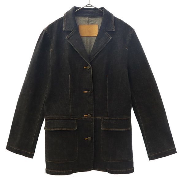 K OF KRIZIA ケーオブクリツィア デニム テーラードジャケット 40 ネイビー レディース