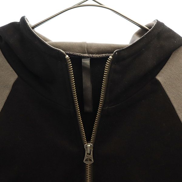 THEE OLD CIRCUS ジ・オールド・サーカス 長袖 スウェット ジップパーカー 0 ブラック×グレー レディース