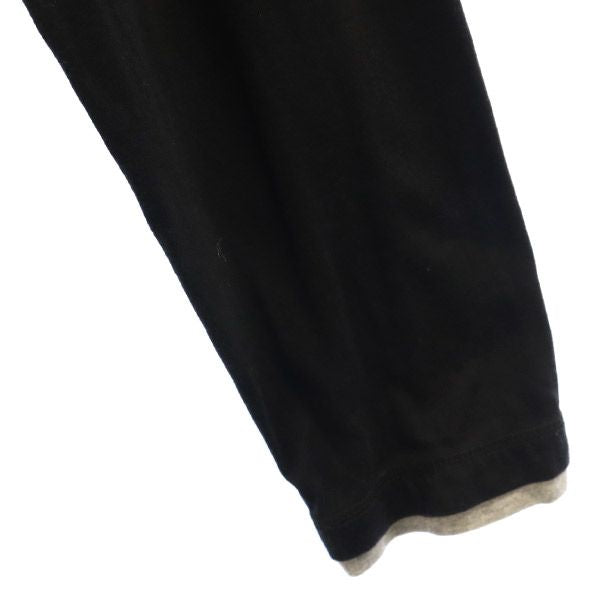 Karl Helmut カールヘルム 長袖 Vネック Tシャツ M ブラック ロンT メンズ