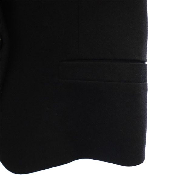 theory luxe セオリーリュクス ウールブレンド ノーカラージャケット 38 ネイビー レディース