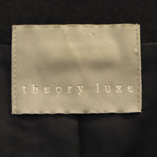 theory luxe セオリーリュクス ウールブレンド ノーカラージャケット 38 ネイビー レディース