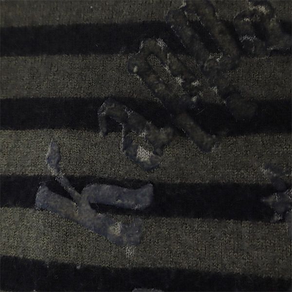 REPLAY リプレイ ウール ボーダー柄 長袖 セーター L グレー×ネイビー ニット メンズ