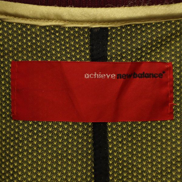 NEW BALANCE ニューバランス ナイロンジャケット M パープル×ゴールド ジップブルゾン レディース