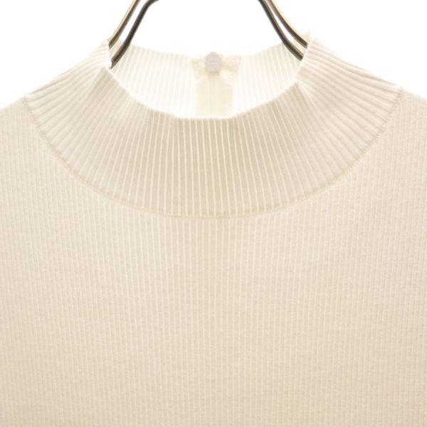 SNIDEL スナイデル リブニット切替 オールインワン 0 白×ベージュ ショート丈 レディース