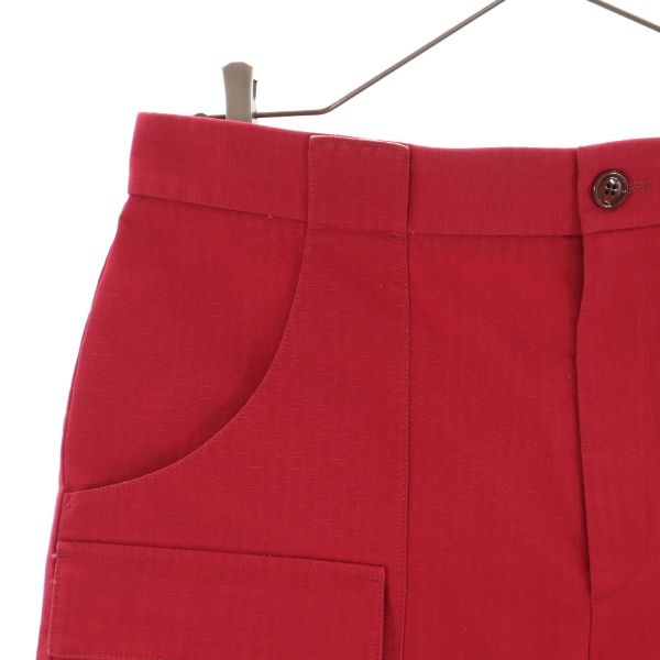 未使用 GUCCI グッチ ノースフェイス イタリア製 リップストップ カーゴショートパンツ 48 レッド THE NORTH FACE メンズ