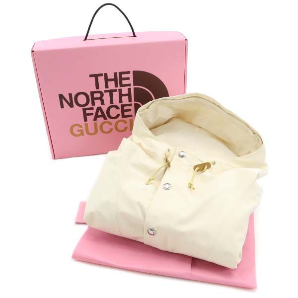 未使用 GUCCI グッチ ザノースフェイス 4WAY アノラックパーカー S クリーム THENORTHFACE 限定コラボ マウンテンパーカー メンズ