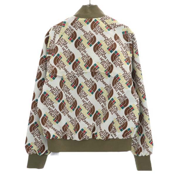 未使用 グッチ ザノースフェイス 総柄 ナイロンジャケット L クリーム GUCCI THENORTHFACE 限定コラボ レディース