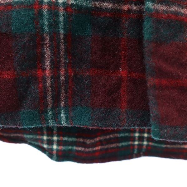 PENDLETON ペンドルトン 70s 80s ウール USA製 ヴィンテージ チェック 長袖 シャツ S 赤×緑 エルボーパッチ メンズ