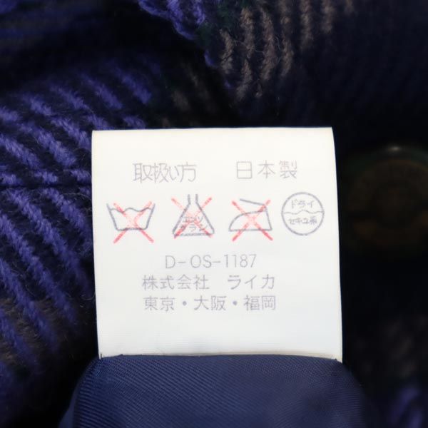 PIA SPORTS ピアスポーツ 日本製 ウール チェック ジャケット ? 3 ブルー系 メンズ