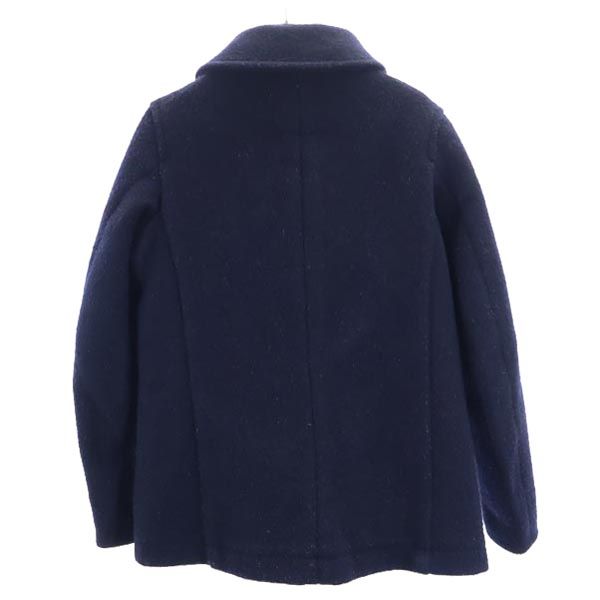 Danton ダントン ウールブレンド ロゴ刺繍 ジャケット 34 ネイビー レディース