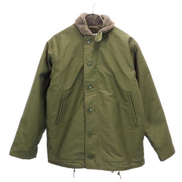 NAVY DEPARTMENT ネイビーデパートメント ミリタリージャケット S カーキ 裏ボア メンズ