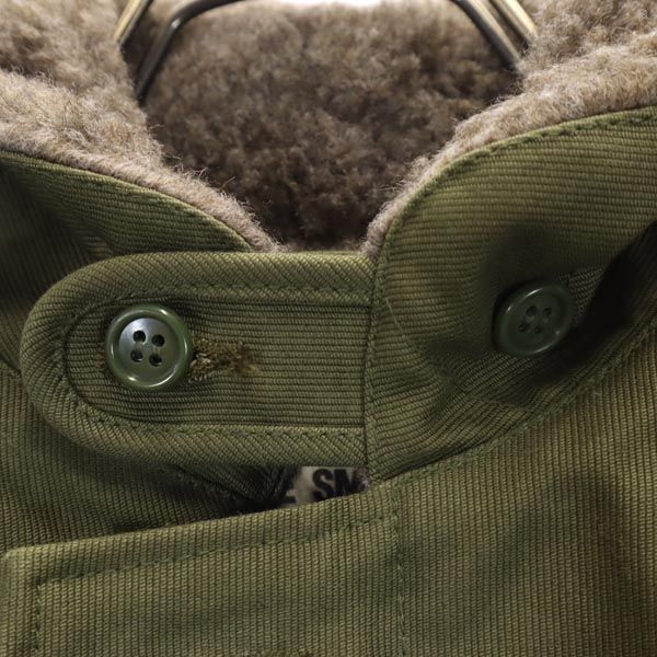NAVY DEPARTMENT ネイビーデパートメント ミリタリージャケット S カーキ 裏ボア メンズ
