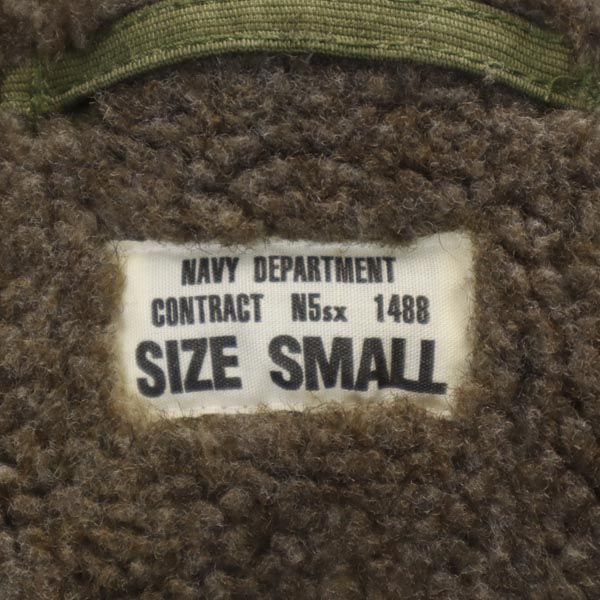 NAVY DEPARTMENT ネイビーデパートメント ミリタリージャケット S カーキ 裏ボア メンズ