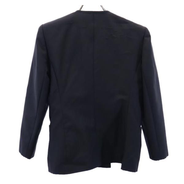 Pierre Cardin ピエールカルダン ウール ノーカラージャケット ブラック系 レディース