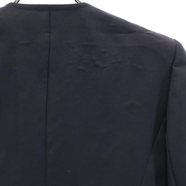 Pierre Cardin ピエールカルダン ウール ノーカラージャケット ブラック系 レディース