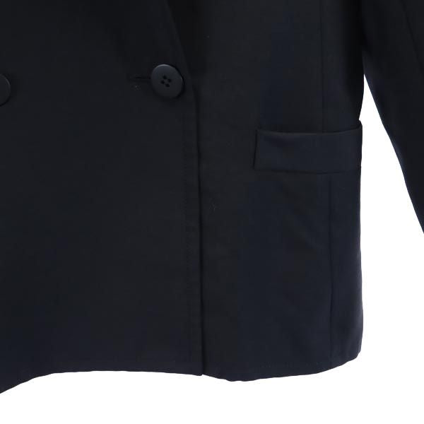 Pierre Cardin ピエールカルダン ウール ノーカラージャケット ブラック系 レディース