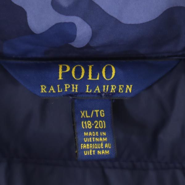 POLO RALPH LAUREN ポロラルフローレン カモフラ ダウンジャケット XL(18-20) ネイビー系 キッズ