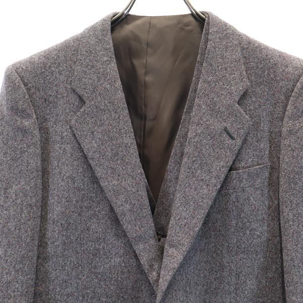 Pierre Cardin ピエールカルダン ウール ベスト付 テーラードジャケット 94A5 茶系 メンズ