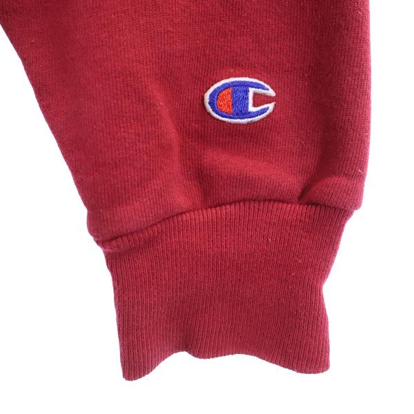 Champion チャンピオン 90s ロゴ刺繍 長袖 スウェット トレーナー M レッド 裏起毛 メンズ