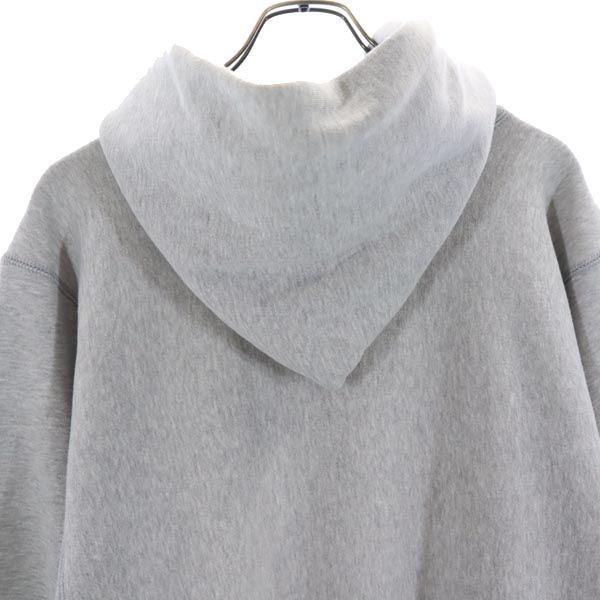C.A.B.CLOTHING ロゴプリント 長袖 スウェットパーカー 40/42 グレー 裏起毛 プルオーバー トレーナー メンズ