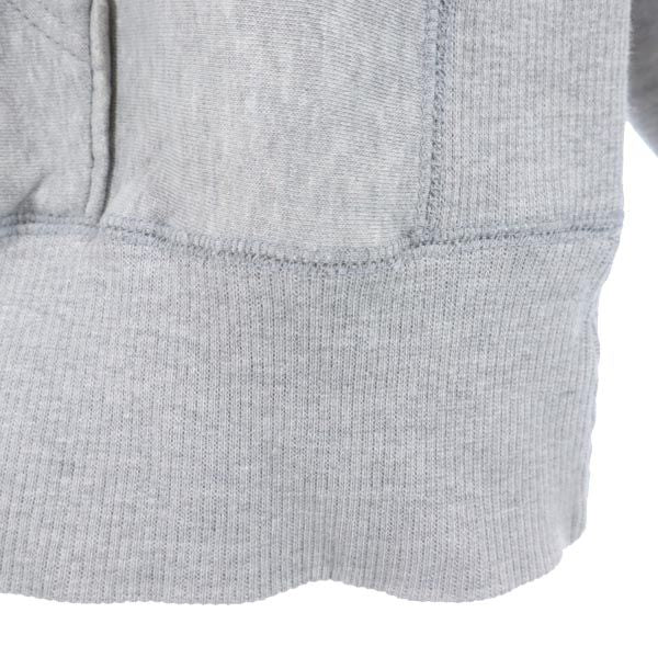 C.A.B.CLOTHING ロゴプリント 長袖 スウェットパーカー 40/42 グレー 裏起毛 プルオーバー トレーナー メンズ