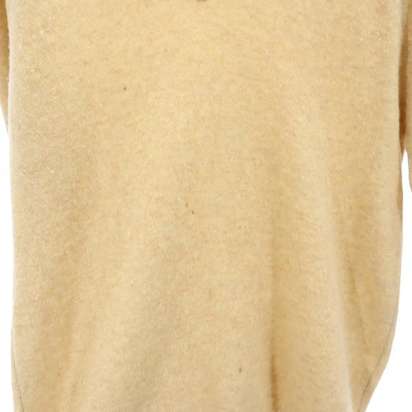 LACOSTE ラコステ 70s ヴィンテージ ウール 長袖 Vネック ニット 3 ベージュ セーター メンズ