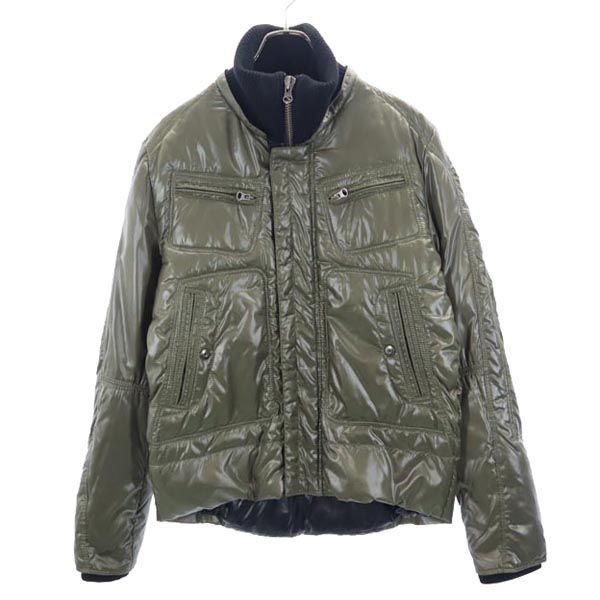 291295=HOMME 291295オム 中綿ジャケット 44 カーキグリーン メンズ