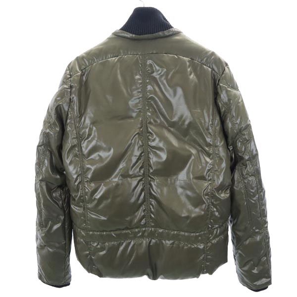 291295=HOMME 291295オム 中綿ジャケット 44 カーキグリーン メンズ