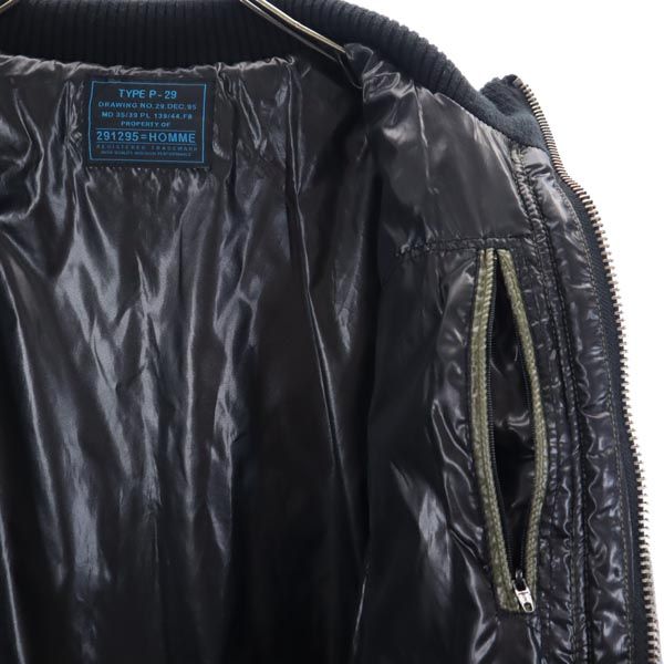 291295=HOMME 291295オム 中綿ジャケット 44 カーキグリーン メンズ