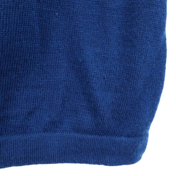 バーバリーブルーレーベル 三陽商会 ウール ロゴ刺繍 長袖 ニット カットソー 38 ブルー系 BURBERRY BLUE LABEL レディース