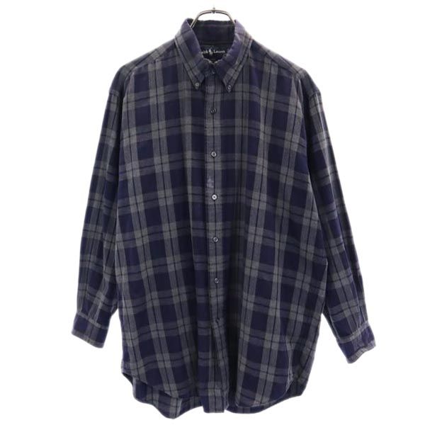 ラルフローレン　ワンポイント刺繍　チェック柄ボタンダウンシャツ　グリーン　ＸＬ ラルフローレン ワンポイント刺繍 チェック柄ボタンダウンシャツ