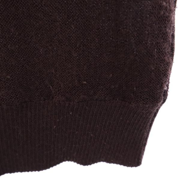 PEARLY GATES パーリーゲイツ ウールブレンド ワンポイント刺繍 ゴルフ ニットベスト 1 ブラウン系 レディース