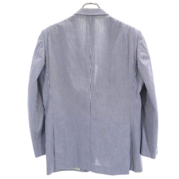 Aquascutum アクアスキュータム ストライプ柄 テーラードジャケット 96-86-170 青×白 メンズ