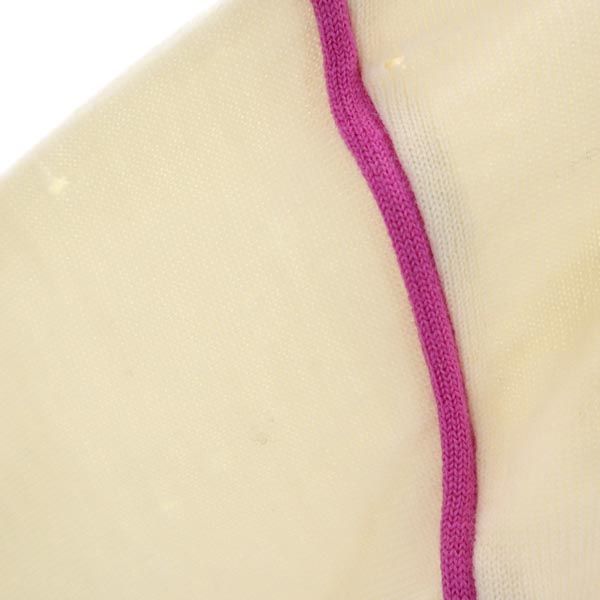 LANCEL ランセル 刺繍 長袖 デザイン ニット M アイボリー系 セーター レディース