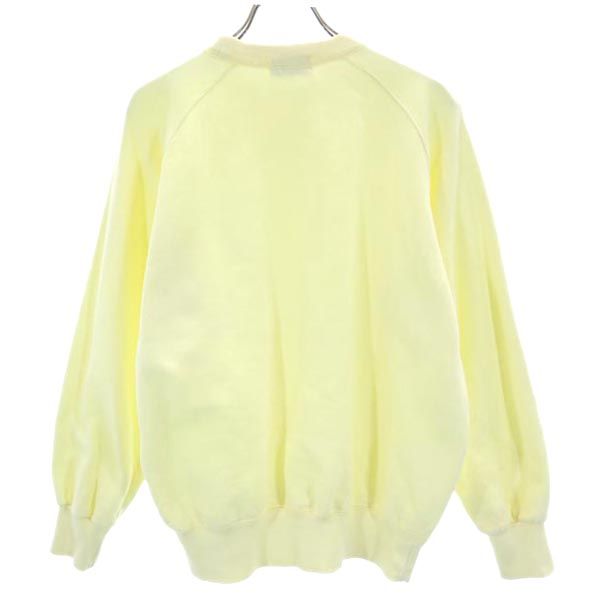 PAUL STUART ポールスチュアート ロゴプリント 長袖 スウェット トレーナー M イエロー メンズ