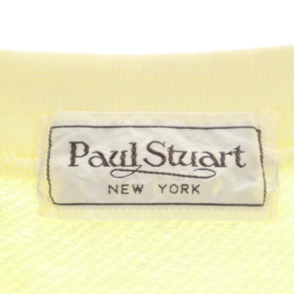 PAUL STUART ポールスチュアート ロゴプリント 長袖 スウェット トレーナー M イエロー メンズ