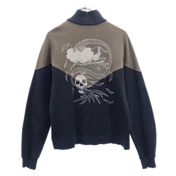 Calvin klein Jeans カルバンクラインジーンズ バックプリント ジップジャケット M ブラック系 メンズ