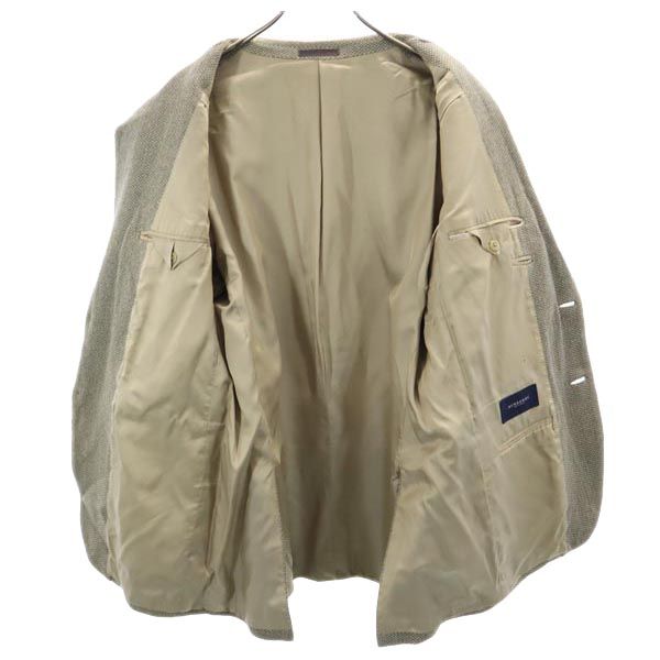 BURBERRY LONDON バーバリー ロンドン 三陽商会 カシミヤブレンド ヘリンボーン柄 テーラードジャケット AB7 グレー系 オールド メンズ