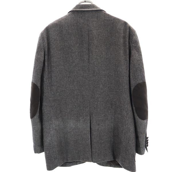 Aquascutum アクアスキュータム ウールブレンド エルボーパッチ付 ジャケット LL ブラウン ハンティング メンズ